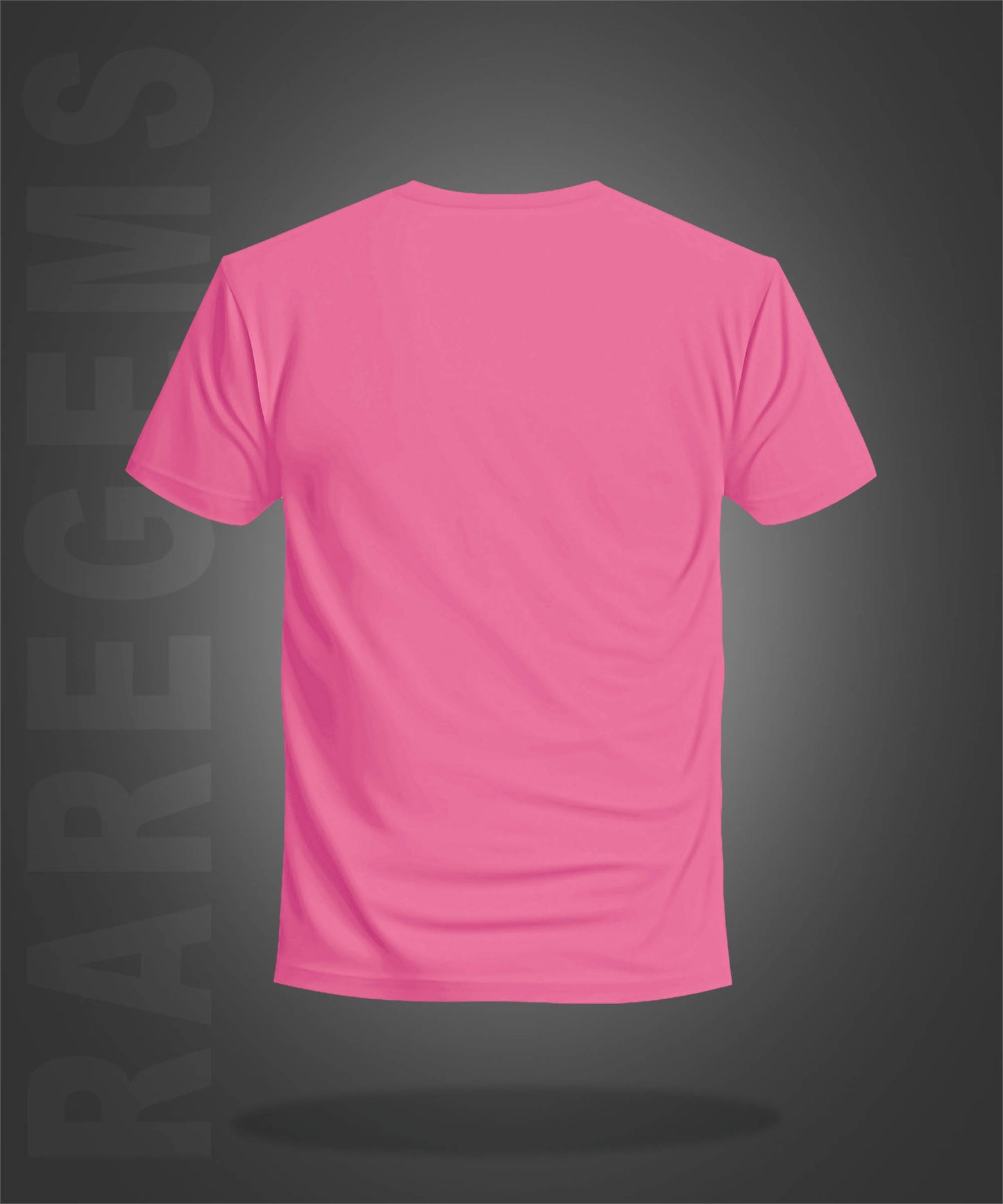 Pink Round Neck Half Sleeve Never Give Up Printed Regular T-Shirt