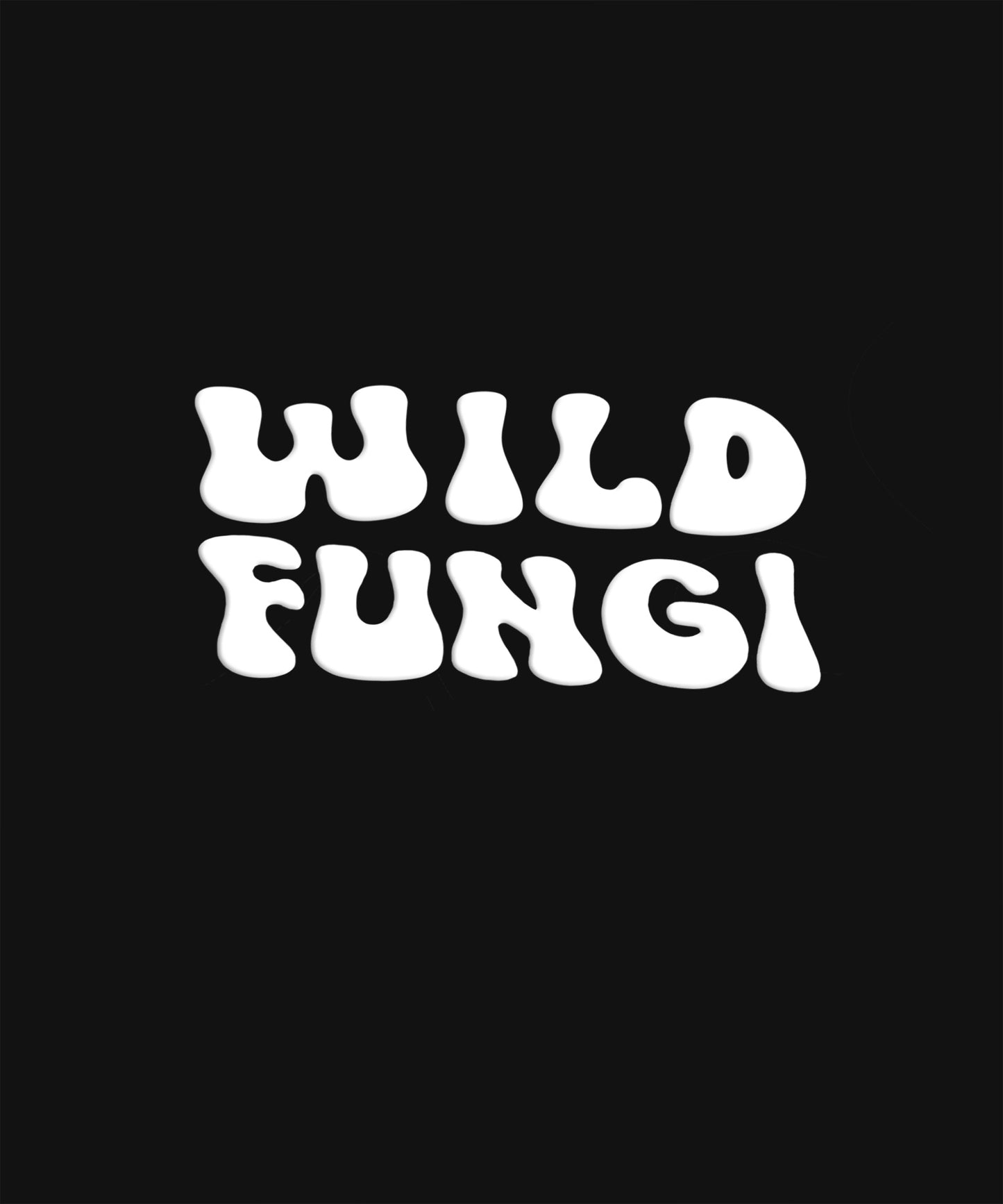 Black Wild Fungi And Mushrooms Vinyl Flock Printed Regular Hoodie