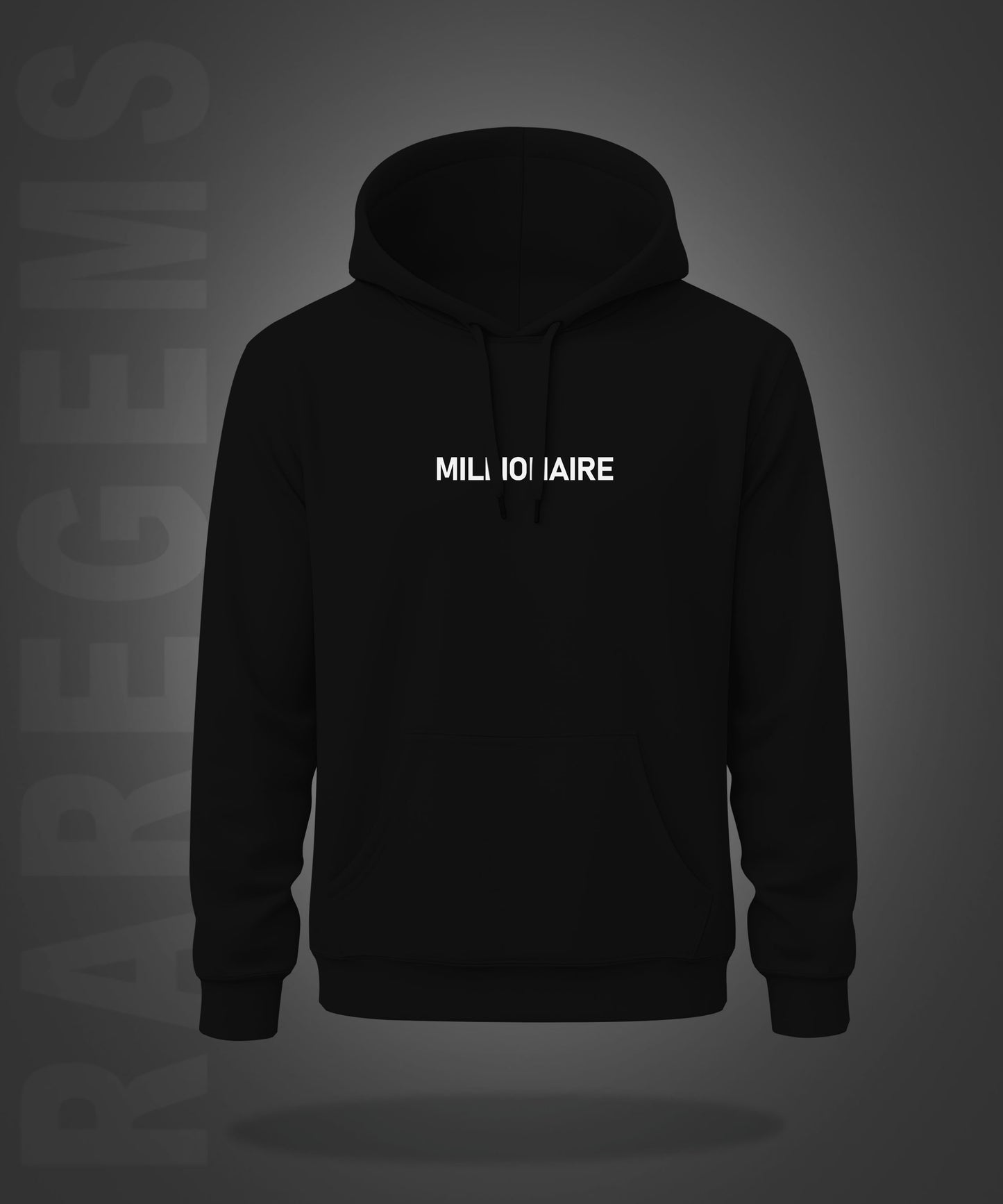 Black Millionaire Printed Regular Hoodie